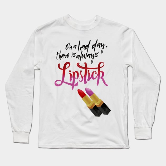 Lipstick Long Sleeve T-Shirt by CalliLetters